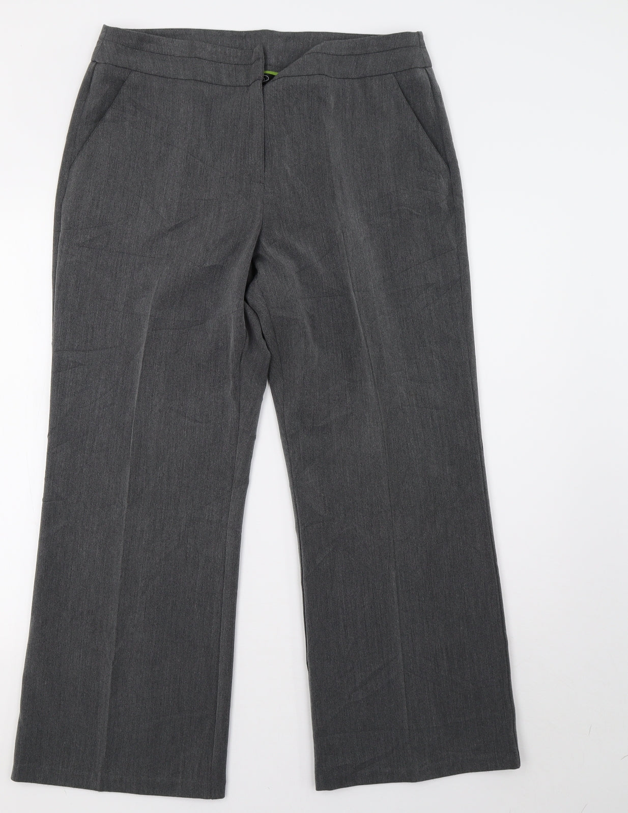 BM Womens Grey   Trousers  Size 14 L29 in