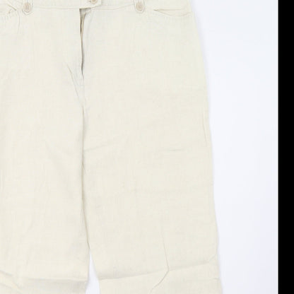 Womens UK Size 14 EWM Regular Fit  White Trousers
