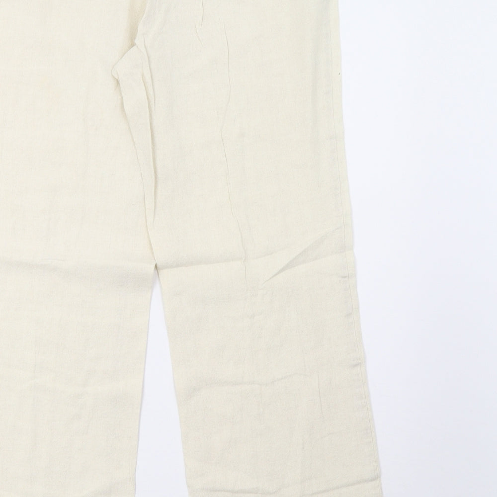 Womens UK Size 14 EWM Regular Fit  White Trousers