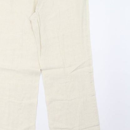 Womens UK Size 14 EWM Regular Fit  White Trousers
