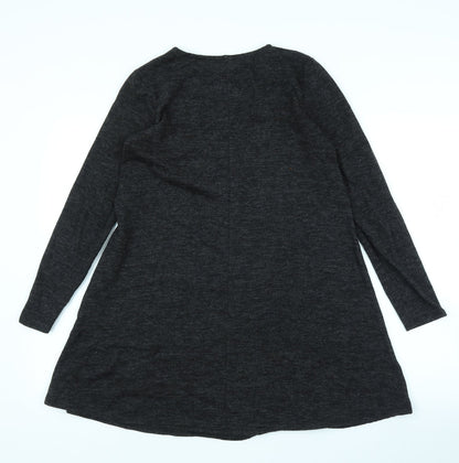 Womens UK Size 10 Select Grey Tunic Blouse