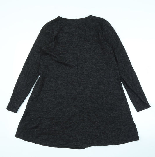 Womens UK Size 10 Select Grey Tunic Blouse