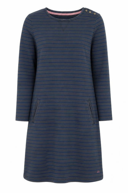 Debenhams Womens Grey Striped  A-Line  Size 10