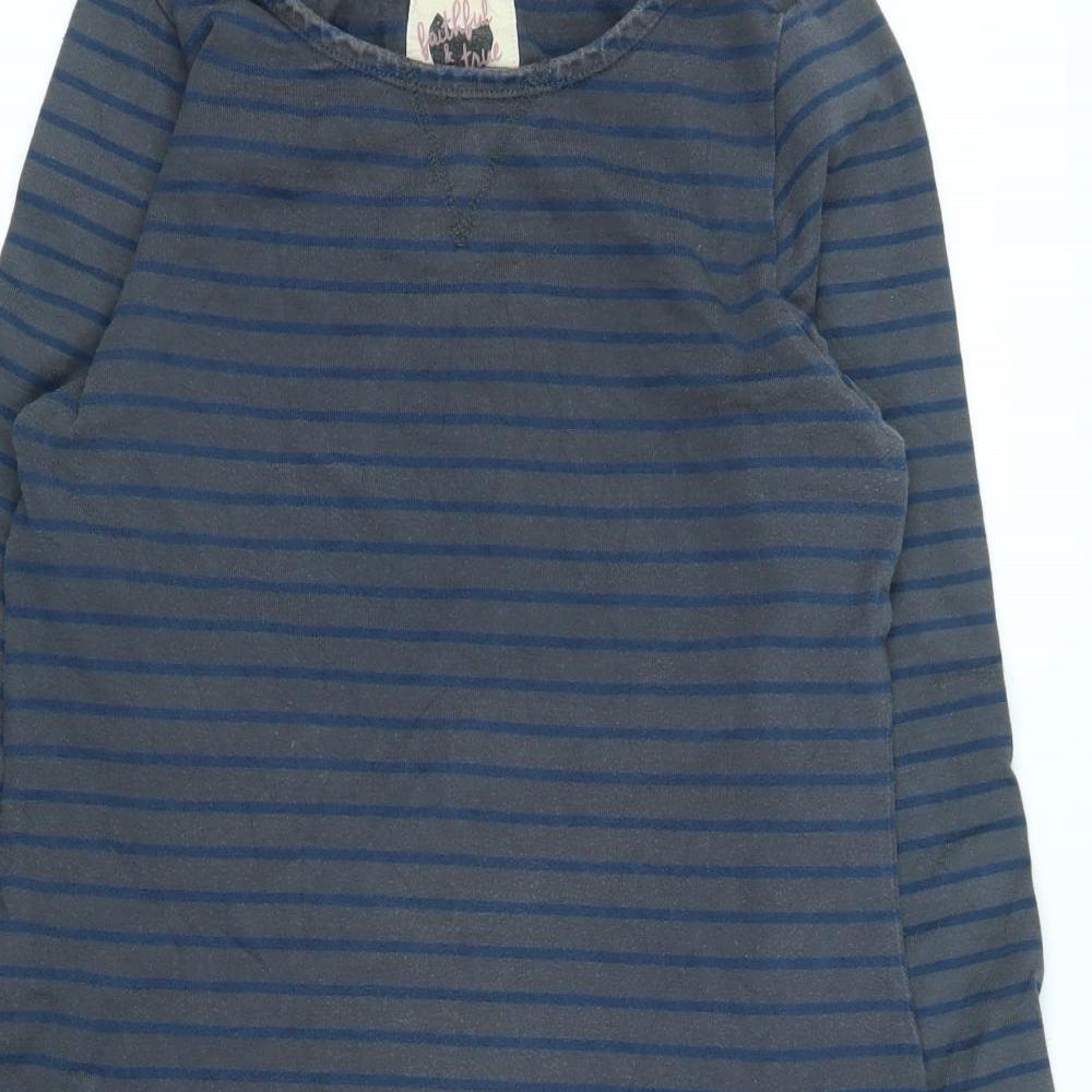 Debenhams Womens Grey Striped  A-Line  Size 10