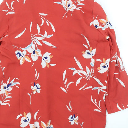 Bonmarché Womens Red Floral  Jacket Blazer Size 10