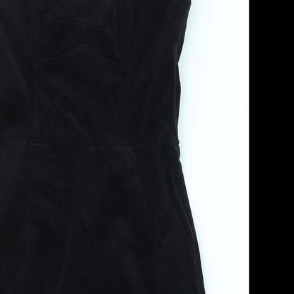 H&M Womens Black  Corduroy A-Line  Size 8