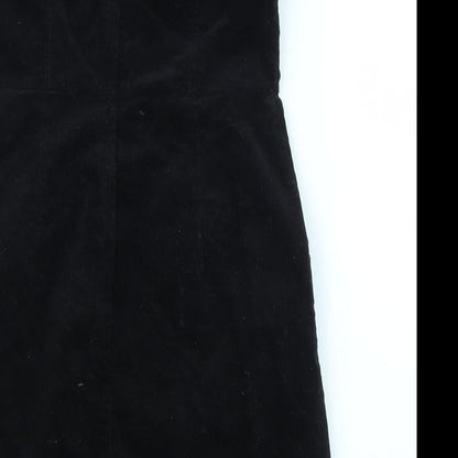 H&M Womens Black  Corduroy A-Line  Size 8