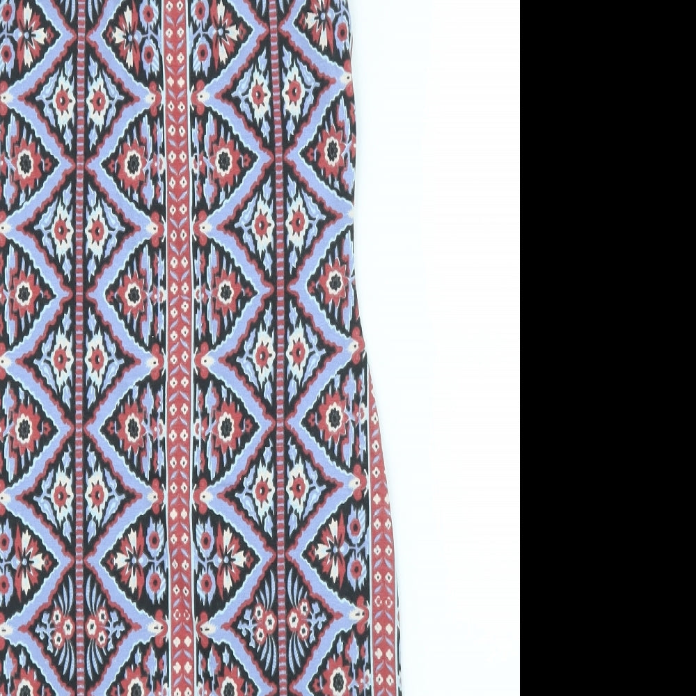 Primark Womens Blue Geometric  Bodycon  Size 10