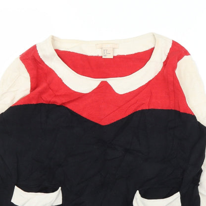 Womens UK Size 10 H&M Black Pullover Jumper