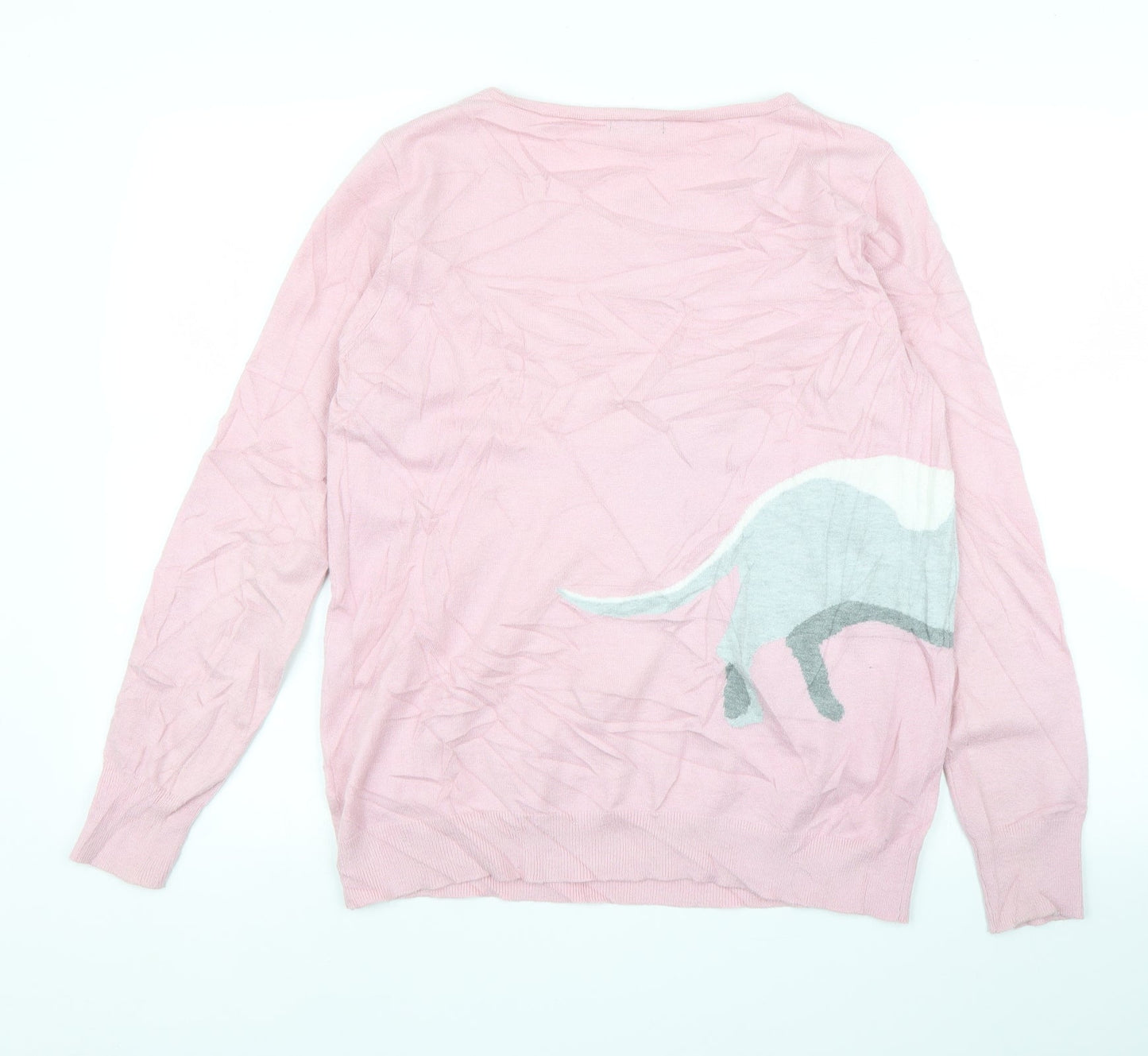 Womens UK Size 14 M&Co Pink Pullover Jumper