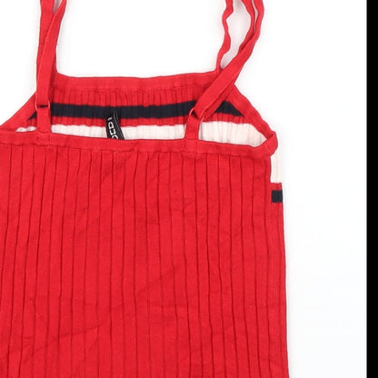 Womens UK Size S H&M Red Camisole Blouse