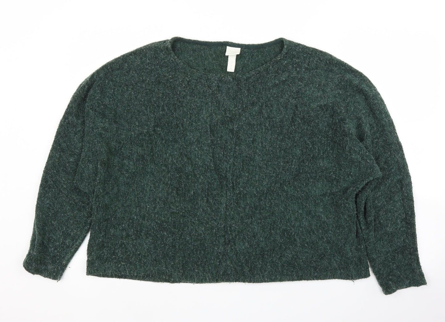 Womens UK Size L H&M Green Pullover Jumper