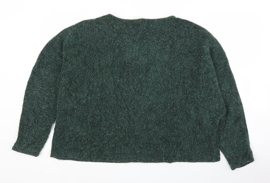 Womens UK Size L H&M Green Pullover Jumper
