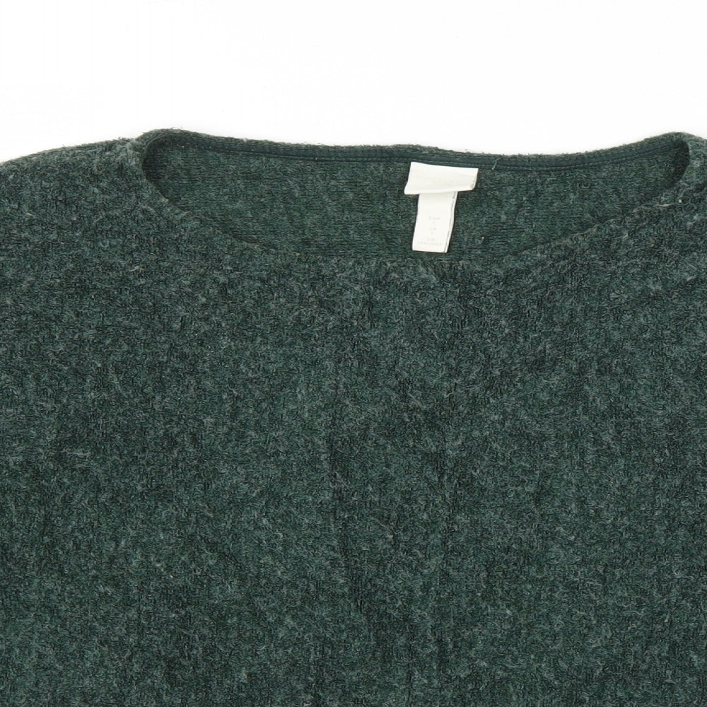 Womens UK Size L H&M Green Pullover Jumper