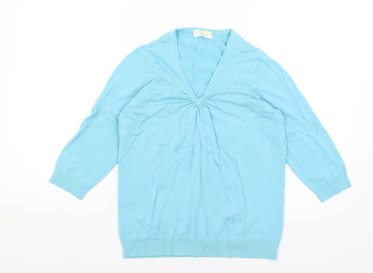 Womens UK Size 12 M&S Blue Pullover Jumper