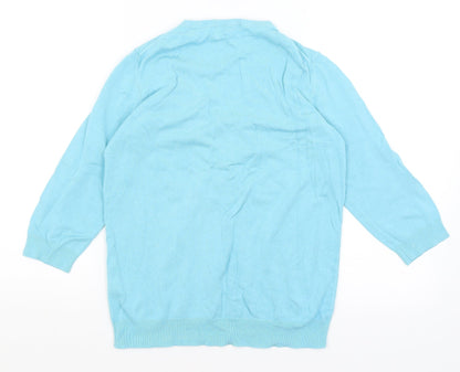 Womens UK Size 12 M&S Blue Pullover Jumper