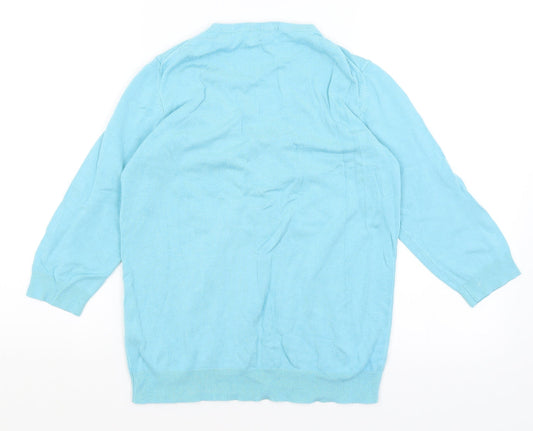 Womens UK Size 12 M&S Blue Pullover Jumper