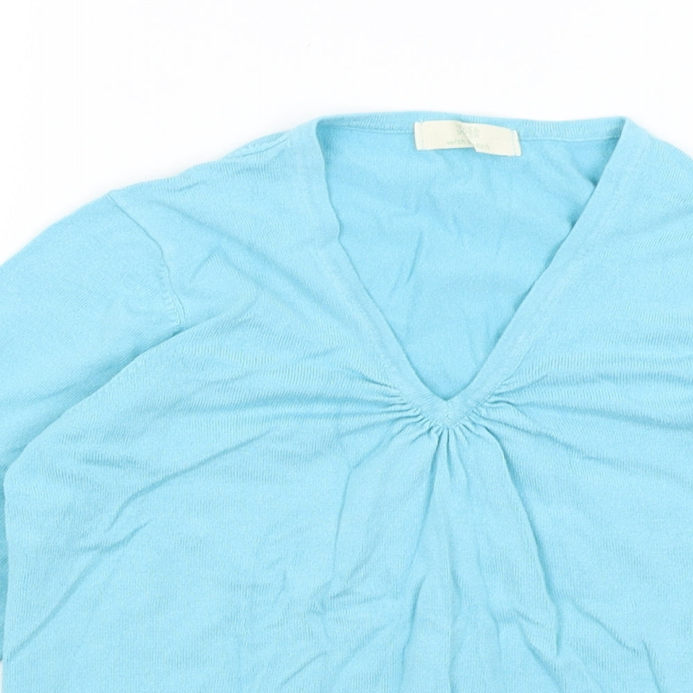 Womens UK Size 12 M&S Blue Pullover Jumper