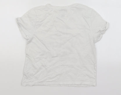 F&F Girls White   Basic T-Shirt Size 10-11 Years  - The Future is Ours