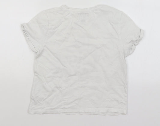 F&F Girls White   Basic T-Shirt Size 10-11 Years  - The Future is Ours