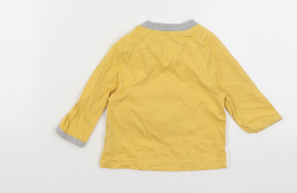 Nutmeg Baby Yellow   Basic T-Shirt Size 3-6 Months  - Driving T-Rex
