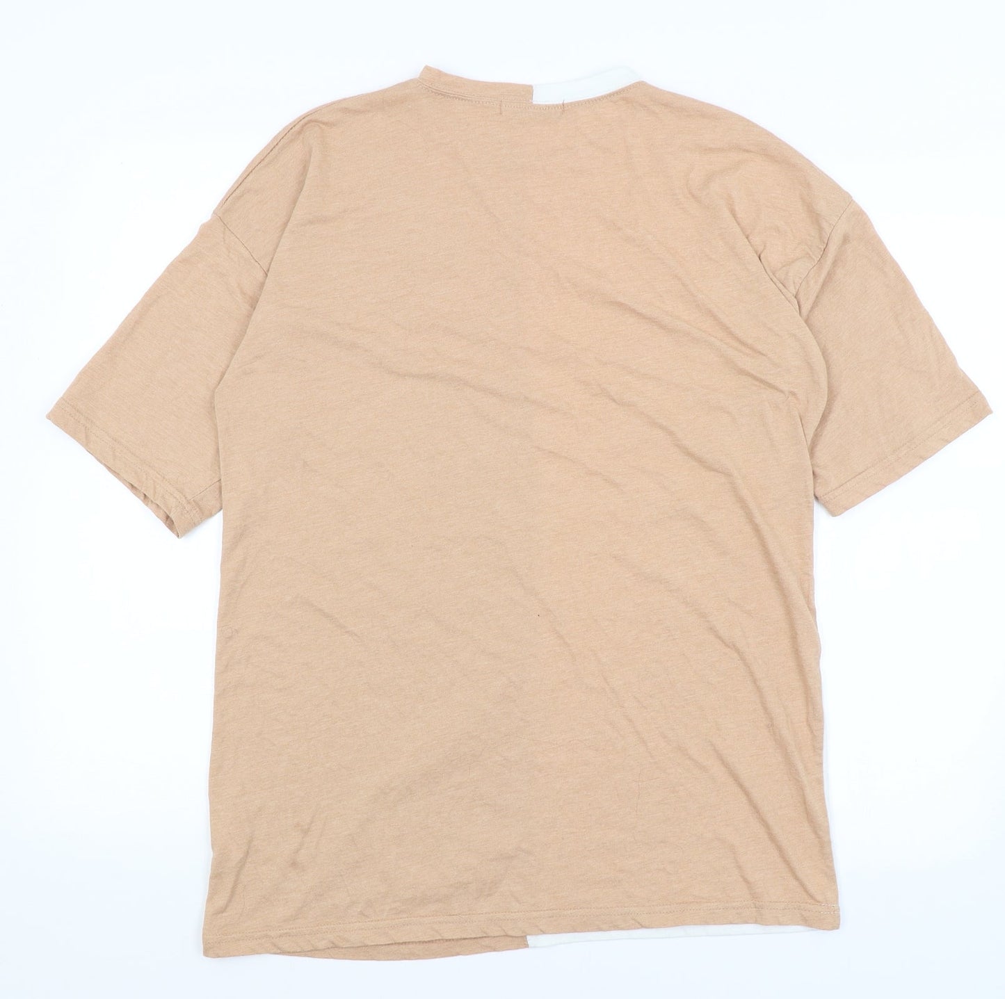 Boohoo Womens Beige   Basic T-Shirt Size 8