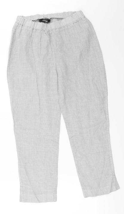 Leuggi Womens Grey   Cropped Trousers Size 8 L23 in