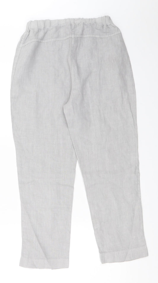 Leuggi Womens Grey   Cropped Trousers Size 8 L23 in