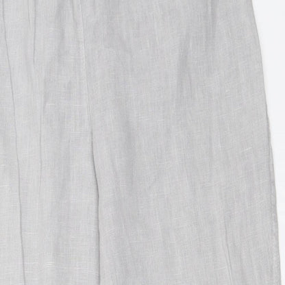 Leuggi Womens Grey   Cropped Trousers Size 8 L23 in