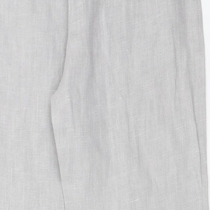 Leuggi Womens Grey   Cropped Trousers Size 8 L23 in