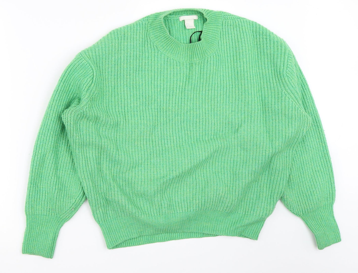 Womens UK Size S H&M Green Pullover Jumper