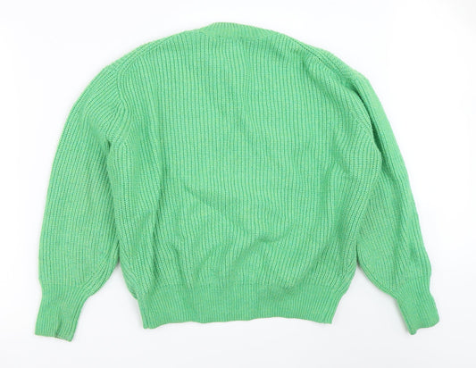 Womens UK Size S H&M Green Pullover Jumper