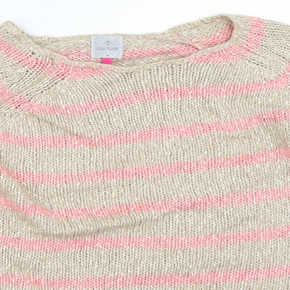 Womens UK Size M CULTURE Beige Pullover Jumper