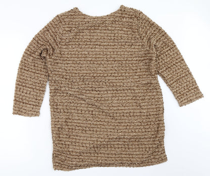 Rupali Womens Brown   Pullover Jumper Size L