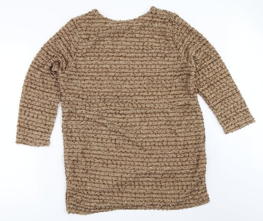 Rupali Womens Brown   Pullover Jumper Size L
