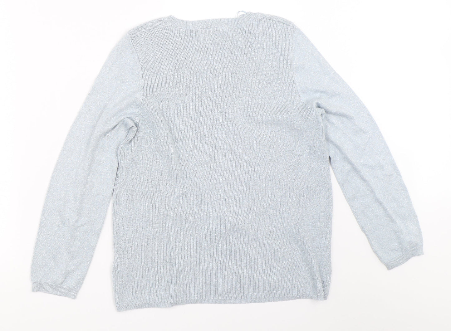 Womens UK Size 12 Marks and Spencer Blue Pullover Jumper