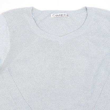 Womens UK Size 12 Marks and Spencer Blue Pullover Jumper