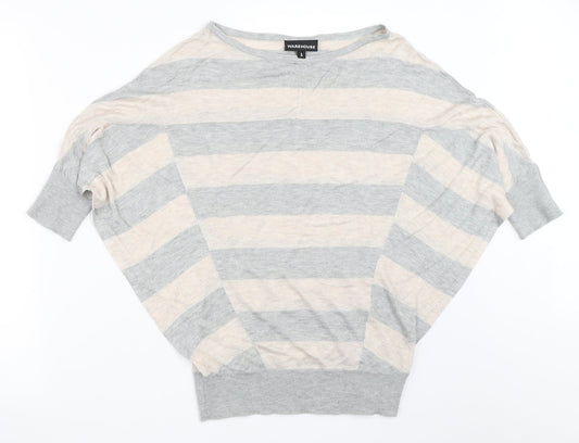 Womens UK Size 8 Warehouse Grey Pullover Jumper