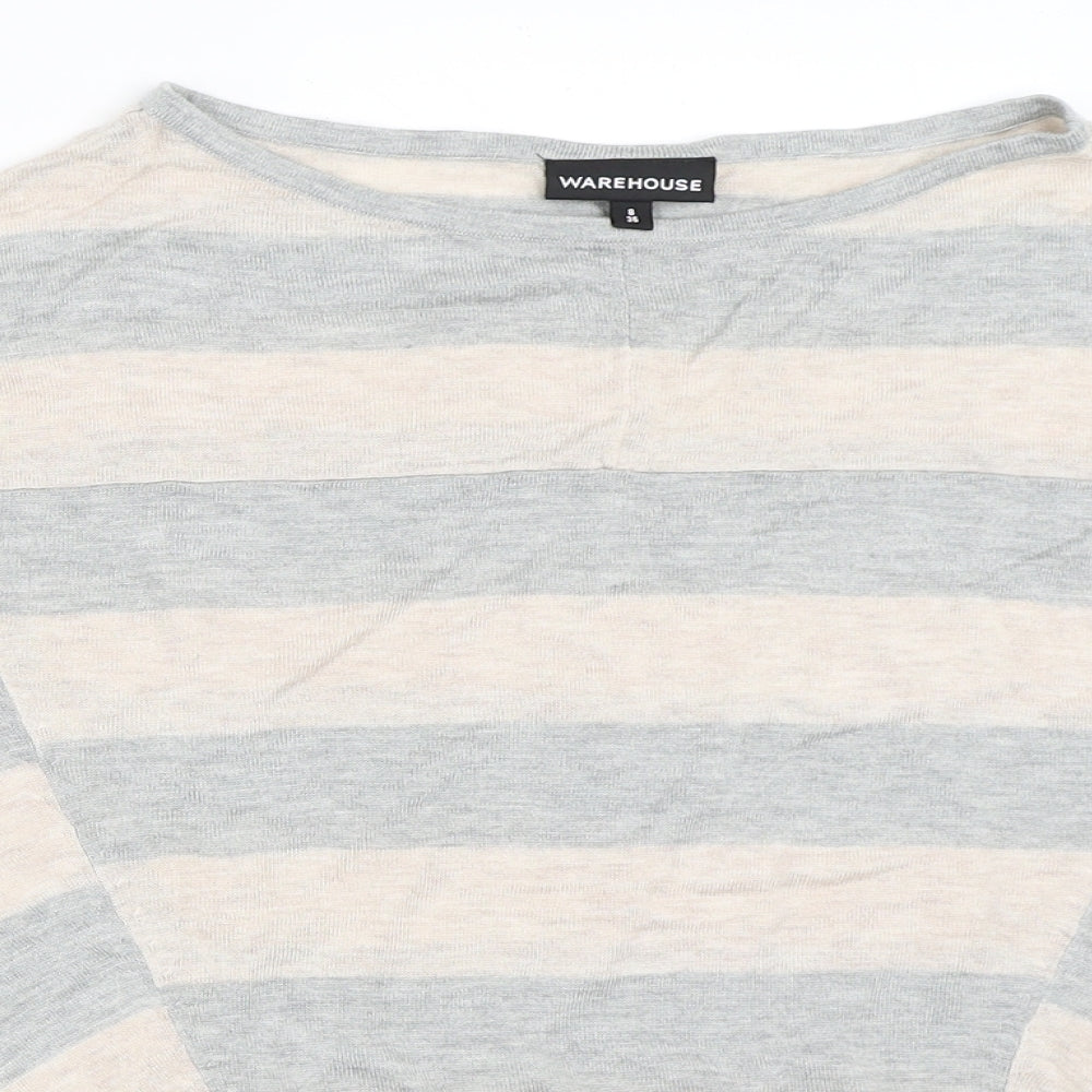 Womens UK Size 8 Warehouse Grey Pullover Jumper
