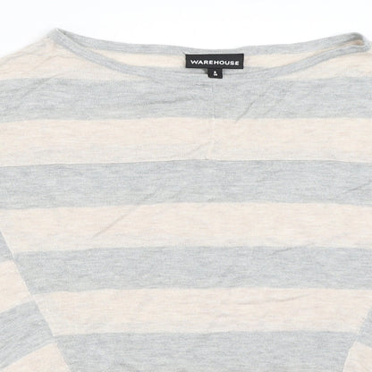 Womens UK Size 8 Warehouse Grey Pullover Jumper