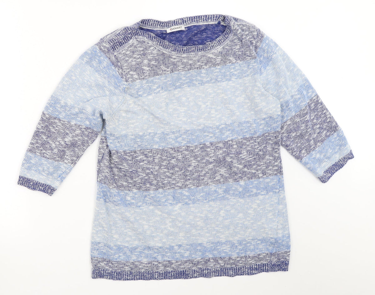 Womens UK Size 14 Damart Blue Pullover Jumper