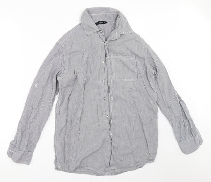 Womens UK Size 10 Weekend Blue Basic Button-Up