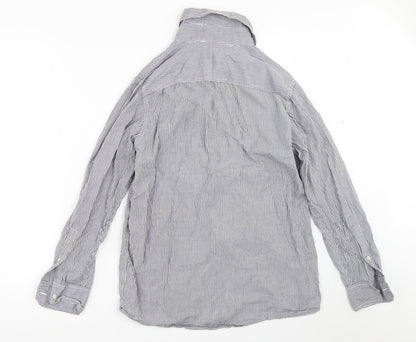 Womens UK Size 10 Weekend Blue Basic Button-Up