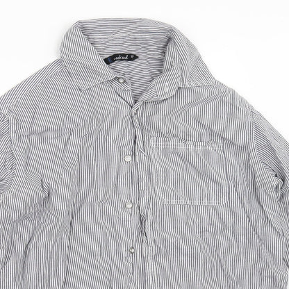 Womens UK Size 10 Weekend Blue Basic Button-Up