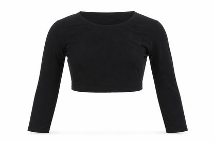 Womens UK Size 8 Boohoo Black Cropped T-Shirt