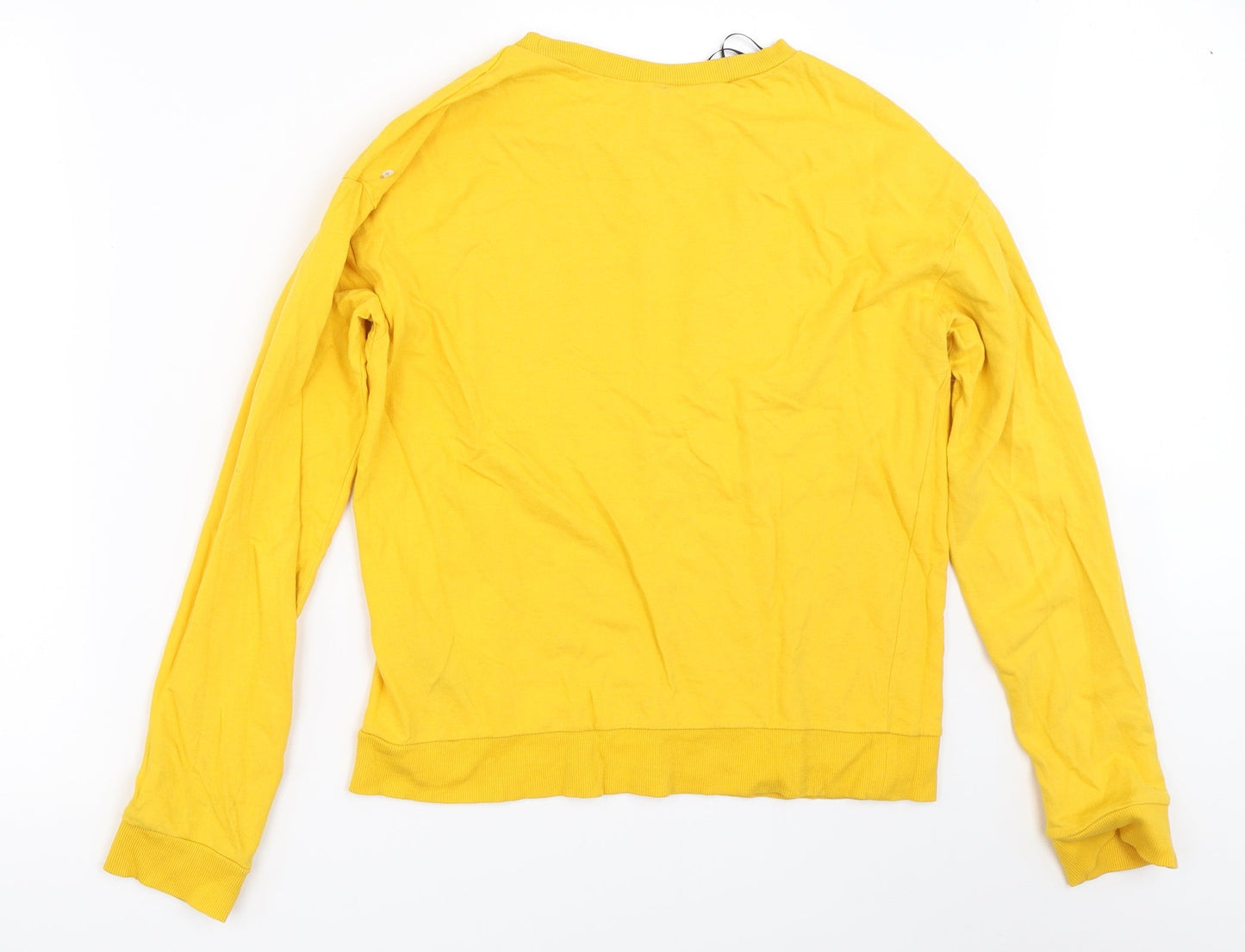 H&M Womens Yellow   Pullover Sweatshirt Size S