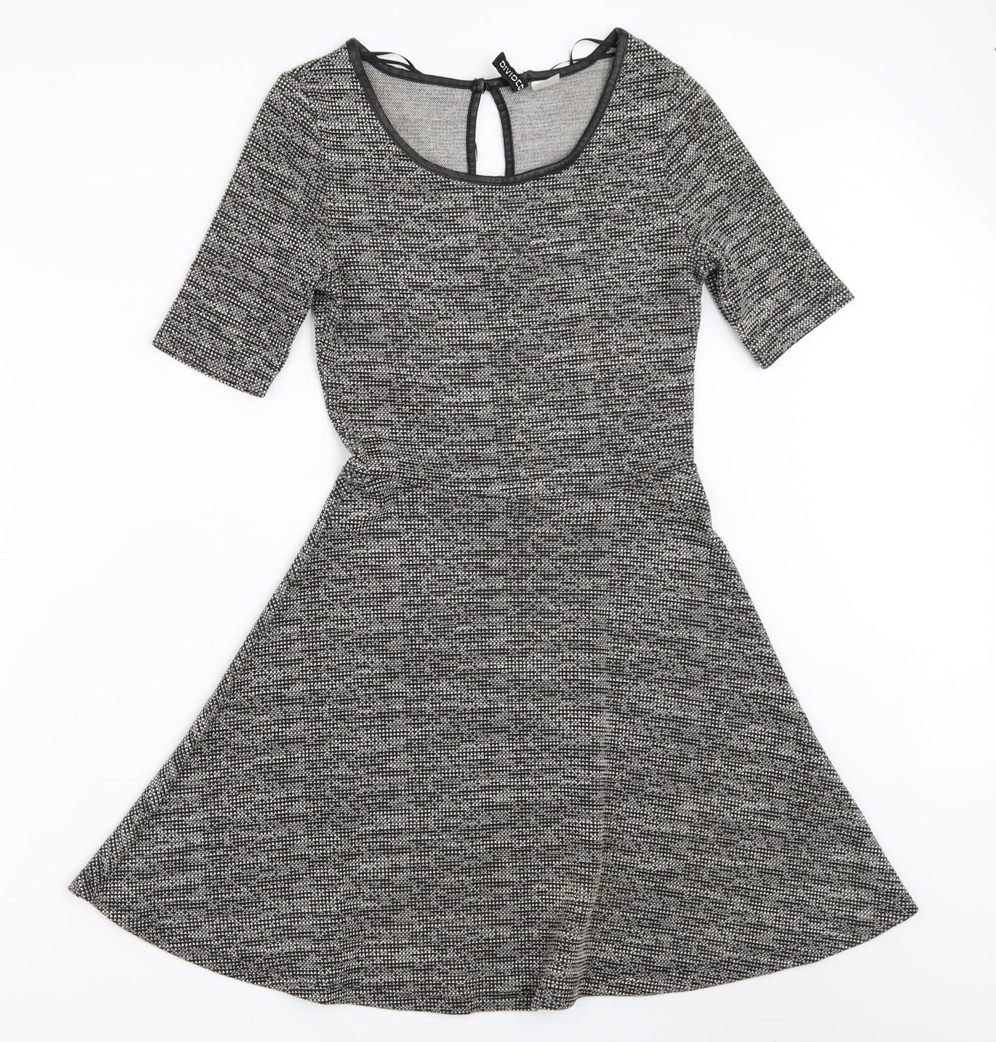 H&M Womens Grey   Fit & Flare  Size 8