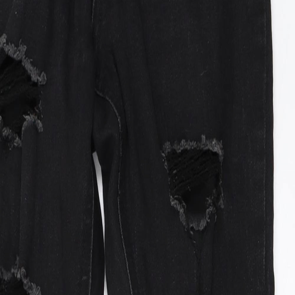 Missguided Womens Black  Denim Skinny Jeans Size 10 L28.5 in