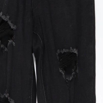 Missguided Womens Black  Denim Skinny Jeans Size 10 L28.5 in