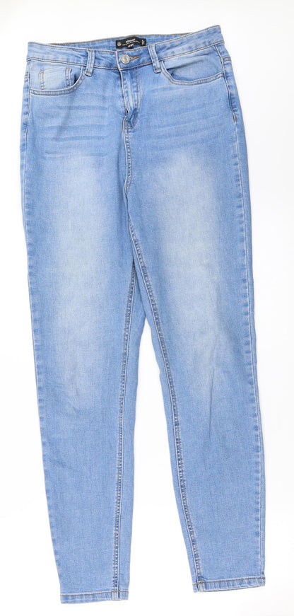 Missguided Womens Blue  Denim Skinny Jeans Size 10 L28.5 in